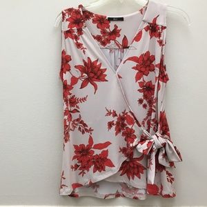 Women’s floral sleeveless tank blouse